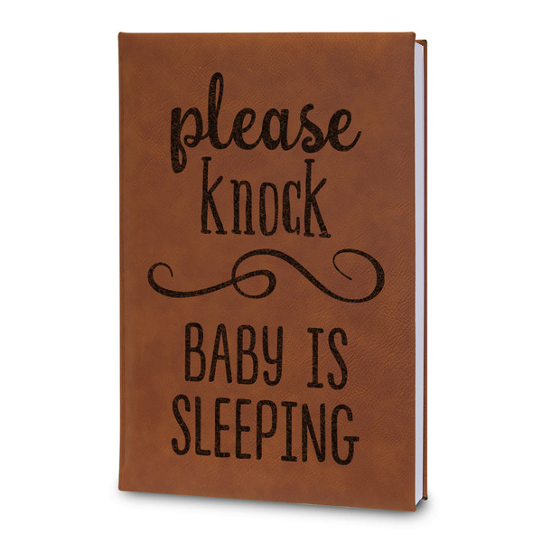 Custom Baby Quotes Leatherette Journal - Large - Double Sided