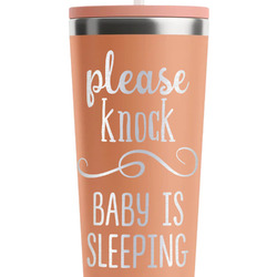 Baby Quotes RTIC Everyday Tumbler with Straw - 28oz - Peach - Single-Sided