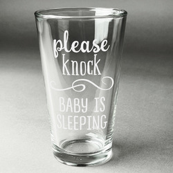 Baby Quotes Pint Glass - Engraved (Single)