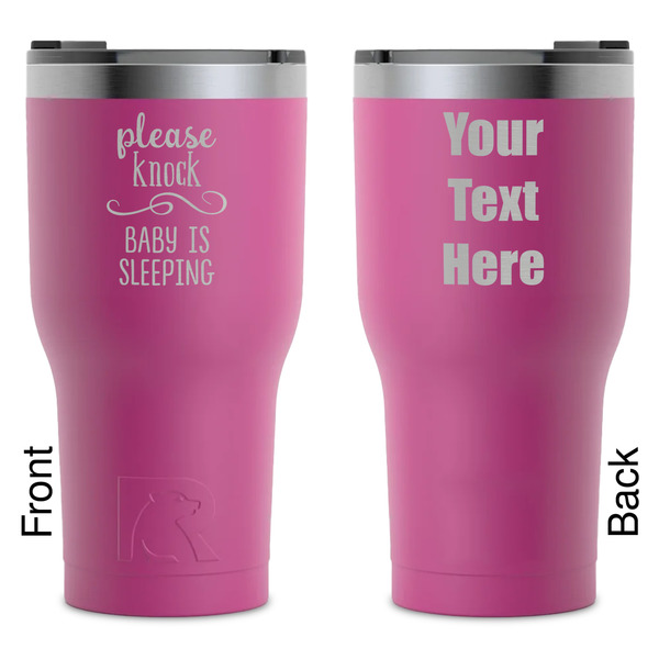 Custom Baby Quotes RTIC Tumbler - Magenta - Laser Engraved - Double-Sided