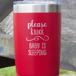 Baby Quotes 20 oz Stainless Steel Tumbler - Red - Single Sided