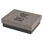 Baby Quotes Small Gift Box w/ Engraved Leather Lid