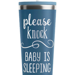 Baby Quotes RTIC Everyday Tumbler with Straw - 28oz - Steel Blue - Double-Sided