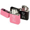 Baby Quotes Windproof Lighters - Black & Pink - Open