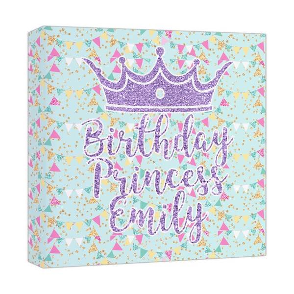 Custom Birthday Princess Canvas Print - 12x12 (Personalized)