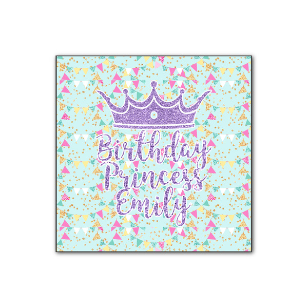 Custom Birthday Princess Wood Print - 12x12 (Personalized)