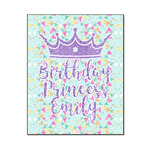 Birthday Princess Wood Print - 16x20 (Personalized)