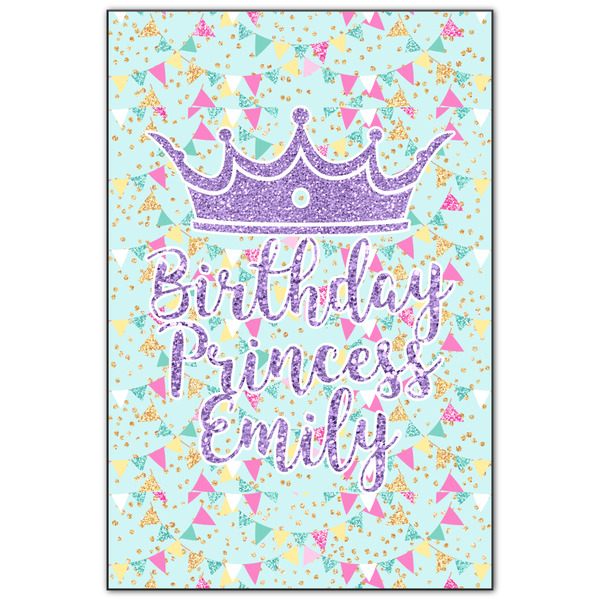 Custom Birthday Princess Wood Print - 20x30 (Personalized)