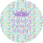 Birthday Princess Multipurpose Round Labels - Custom Sized (Personalized)