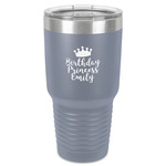 Birthday Princess 30 oz Stainless Steel Tumbler - Grey - Single-Sided (Personalized)