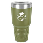 Birthday Princess 30 oz Stainless Steel Tumbler - Olive - Single-Sided (Personalized)