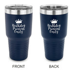 Birthday Princess 30 oz Stainless Steel Tumbler - Navy - Double Sided (Personalized)