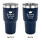 Birthday Princess 30 oz Stainless Steel Ringneck Tumblers - Navy - Double Sided - APPROVAL