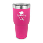 Birthday Princess 30 oz Stainless Steel Tumbler - Pink - Single Sided (Personalized)