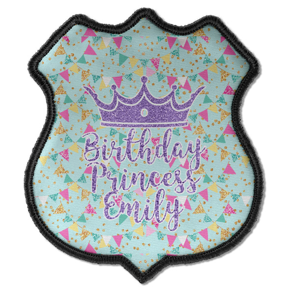 Custom Birthday Princess Iron On Shield Patch C w/ Name or Text