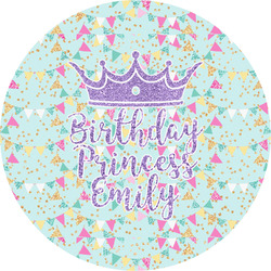 Birthday Princess Multipurpose Round Labels - 5" (Personalized)