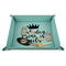 Birthday Princess 9" x 9" Teal Leatherette Snap Up Tray - STYLED