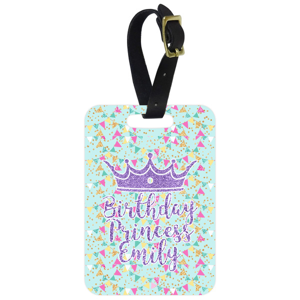 Custom Birthday Princess Metal Luggage Tag w/ Name or Text