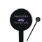 Birthday Princess Black Plastic 7" Stir Stick - Round - Closeup