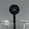 Birthday Princess Black Plastic 7" Stir Stick - Round - Main