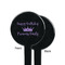 Birthday Princess Black Plastic 7" Stir Stick - Single Sided - Round - Front & Back