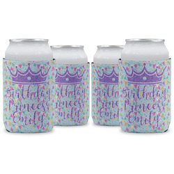 Birthday Princess Can Cooler (12 oz) - Set of 4 w/ Name or Text