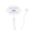 Birthday Princess Clear Plastic 7" Stir Stick - Oval - Closeup