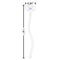 Birthday Princess Clear Plastic 7" Stir Stick - Oval - Dimensions