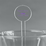 Birthday Princess 7" Round Plastic Stir Sticks - Clear (Personalized)