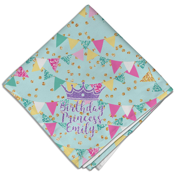 Custom Birthday Princess Cloth Dinner Napkin - Single w/ Name or Text