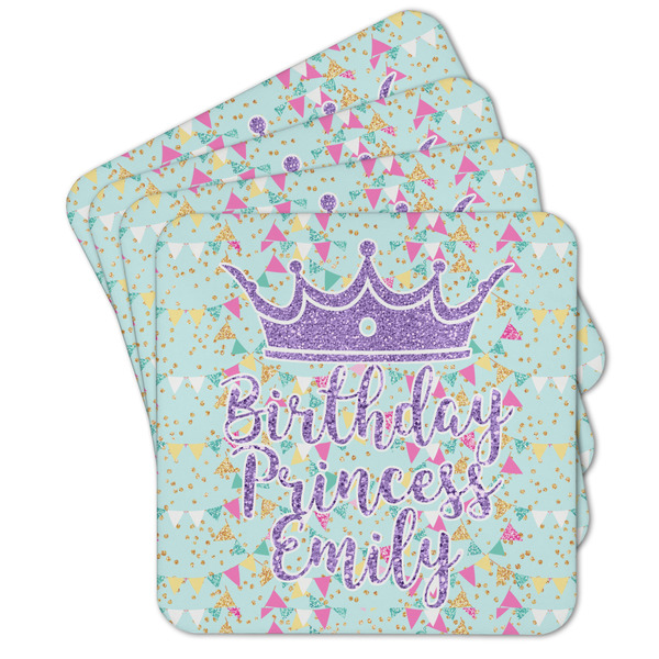 Custom Birthday Princess Cork Coaster - Set of 4 w/ Name or Text