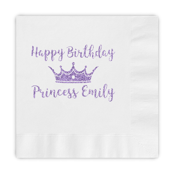 Custom Birthday Princess Embossed Decorative Napkins (Personalized)