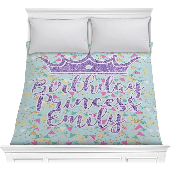 Custom Birthday Princess Comforter - Full / Queen (Personalized)