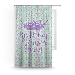 Birthday Princess Curtain - 50"x84" Panel (Personalized)