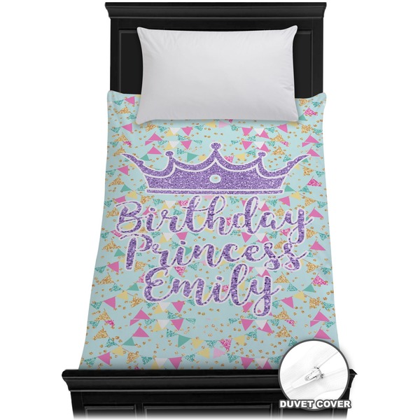 Custom Birthday Princess Duvet Cover - Twin (Personalized)