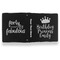 Birthday Princess Leather Binder - 1" - Black- Back Spine Front View