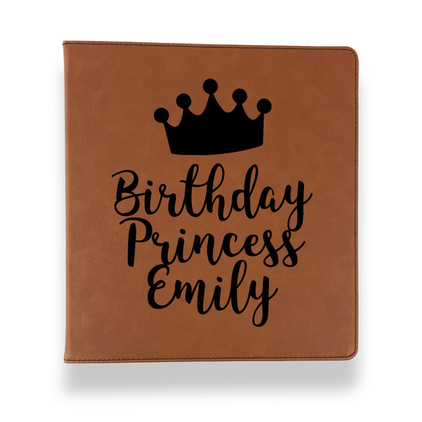 Custom Birthday Princess Leather Binder - 1" - Rawhide (Personalized)