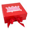 Birthday Princess Gift Boxes with Magnetic Lid - Red - Front