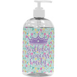 Birthday Princess Plastic Soap / Lotion Dispenser (16 oz - Large - White) (Personalized)