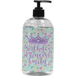 Birthday Princess Plastic Soap / Lotion Dispenser (16 oz - Large - Black) (Personalized)