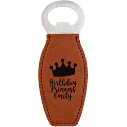 Birthday Princess Leatherette Bottle Opener - Double Sided (Personalized)