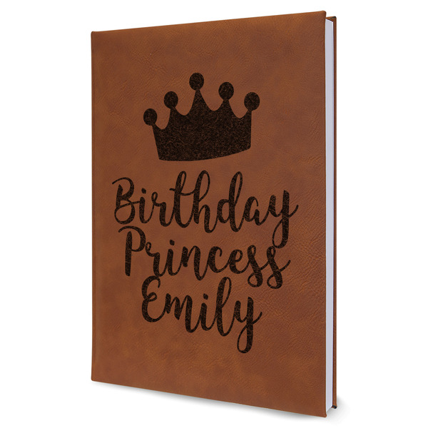 Custom Birthday Princess Leather Sketchbook - Large - Single Sided (Personalized)