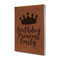 Birthday Princess Leather Sketchbook - Small - Double Sided - Angled View