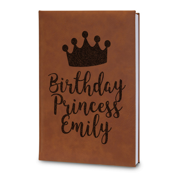 Custom Birthday Princess Leatherette Journal - Large - Double Sided (Personalized)