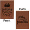 Birthday Princess Leatherette Journals - Large - Double Sided - Front & Back View