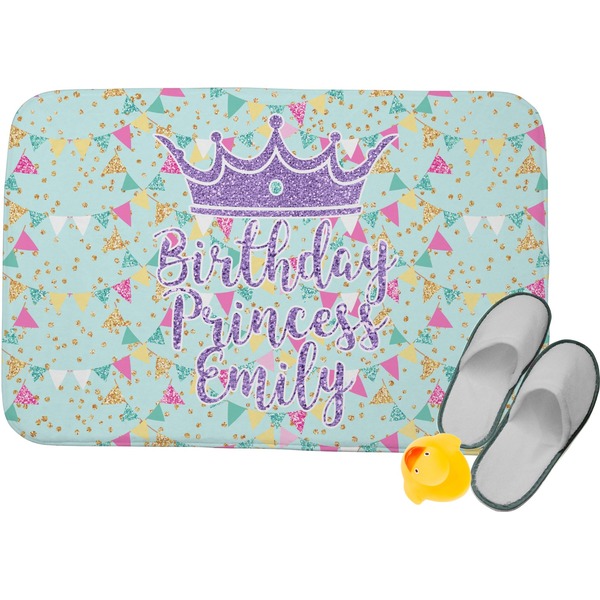 Custom Birthday Princess Memory Foam Bath Mat (Personalized)