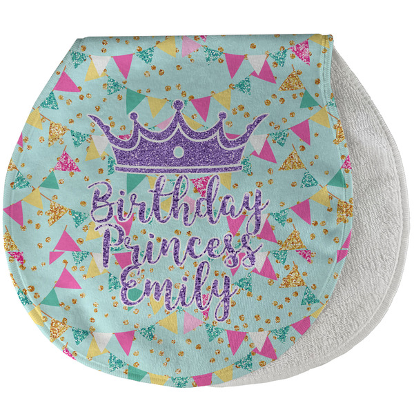 Custom Birthday Princess Burp Pad - Velour w/ Name or Text