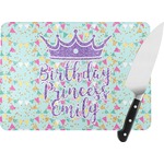 Birthday Princess Rectangular Glass Cutting Board (Personalized)