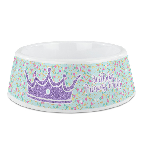 Custom Birthday Princess Plastic Dog Bowl (Personalized)