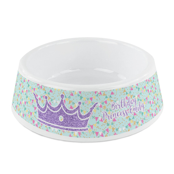 Custom Birthday Princess Plastic Dog Bowl - Small (Personalized)